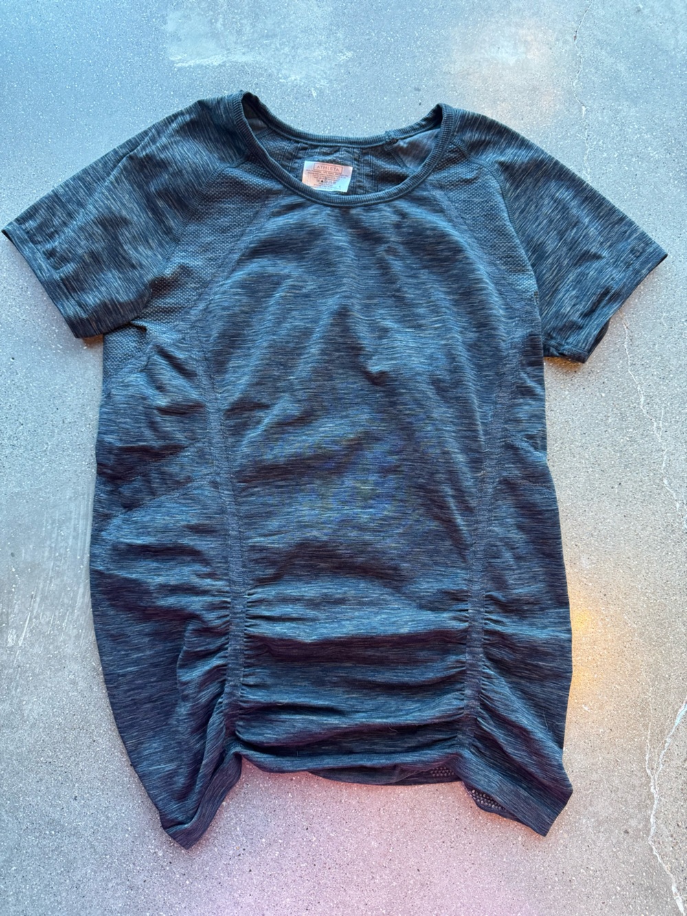 Athleta Women’s Short-Sleeve Performance Tee in Heathered Charcoal